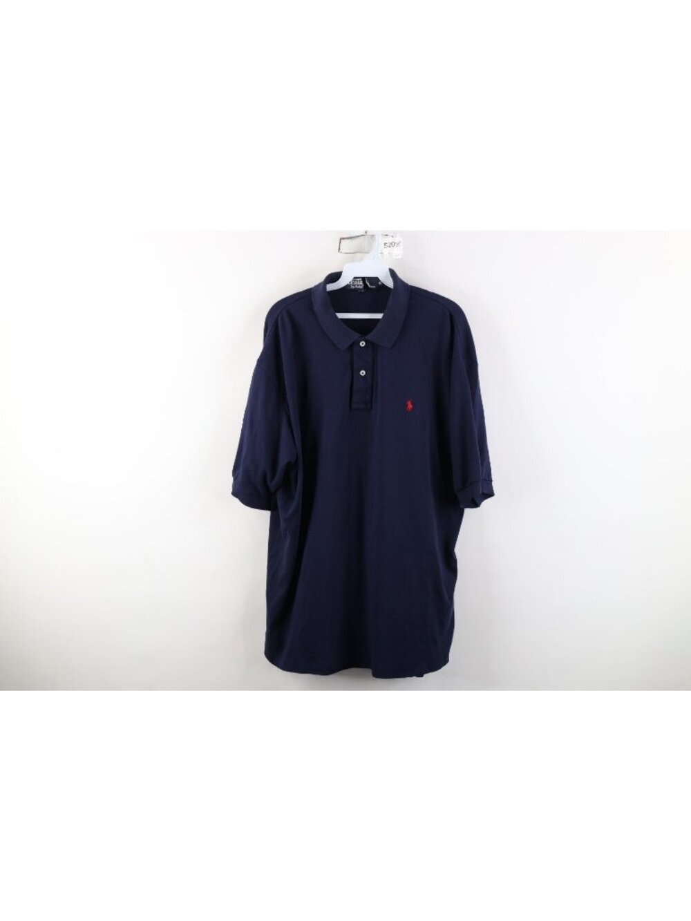 Vtg 90s Ralph Lauren Mens XL Faded Soft Cotton Touch Golf Polo Shirt Blue USA
